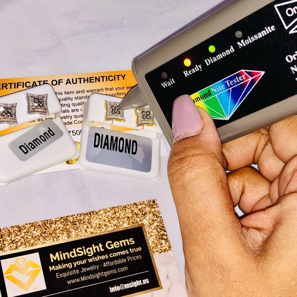 Real diamond earrings for men, stunning rare design, biggest sale of the year! - Picture 4 of 8